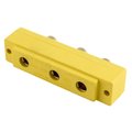 Hubbell Wiring Device-Kellems 100 Amp 250V Yellow, Female Panel Mount, Ring Terminal Stage Pin Device HBL106SPFRRT